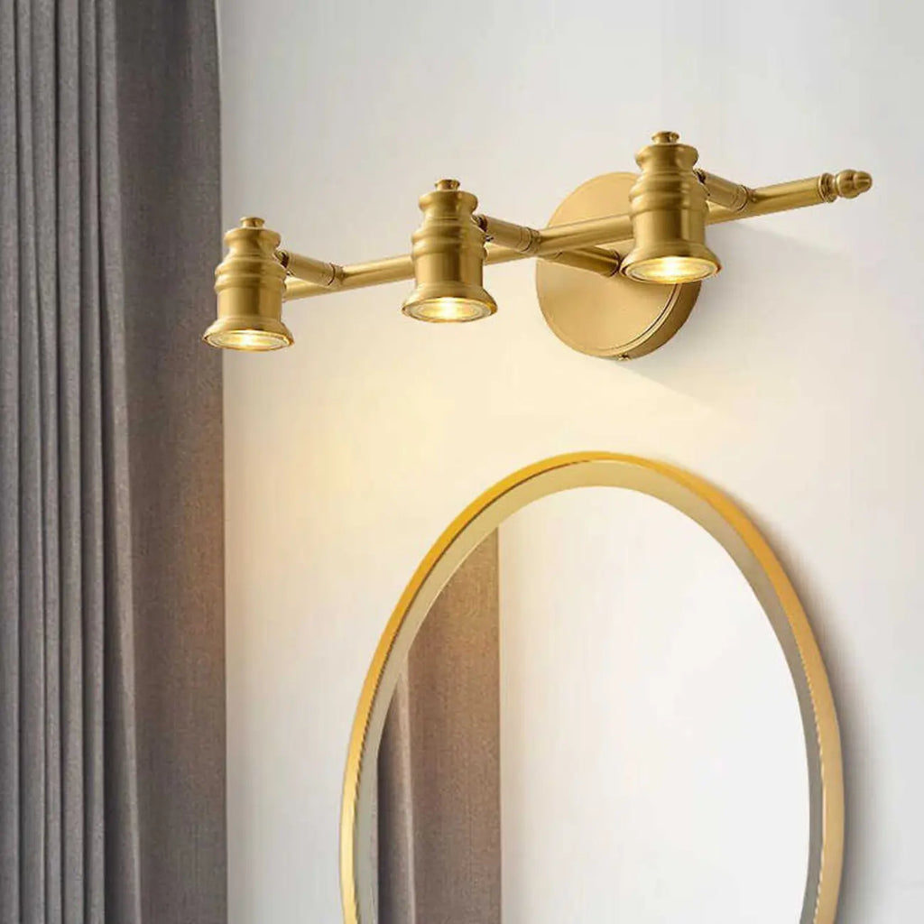 Lampada da Parete per Bagno Antico in Rame Oro con Cavo