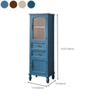 Meuble de rangement d'appoint européen en bois avec porte et tiroir en verre