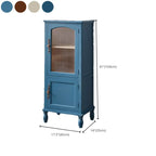 Meuble de rangement d'appoint européen en bois avec porte et tiroir en verre