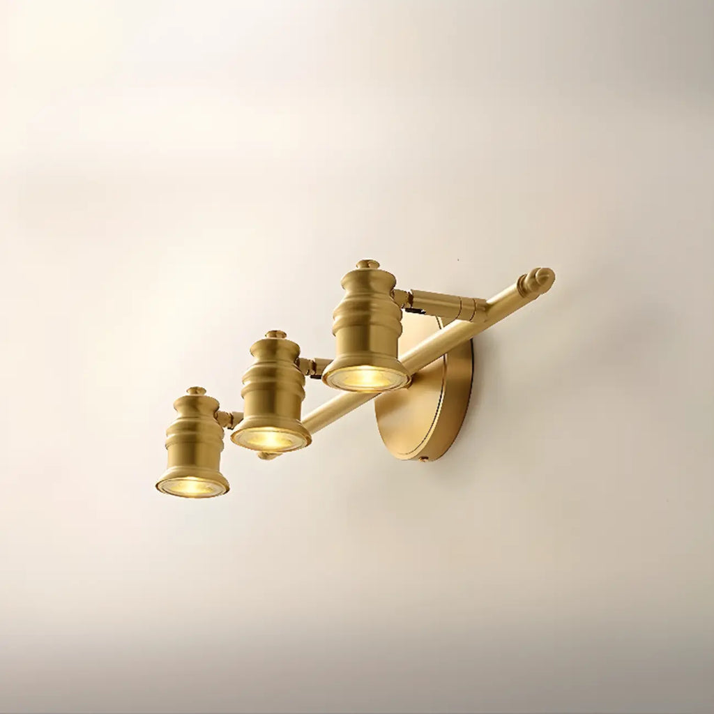 Lampada da Parete per Bagno Antico in Rame Oro con Cavo