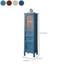 Meuble de rangement d'appoint européen en bois avec porte et tiroir en verre