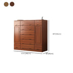 Commode industrielle en bois massif à 5 tiroirs pour chambre à coucher