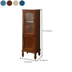 Meuble de rangement d'appoint européen en bois avec porte et tiroir en verre
