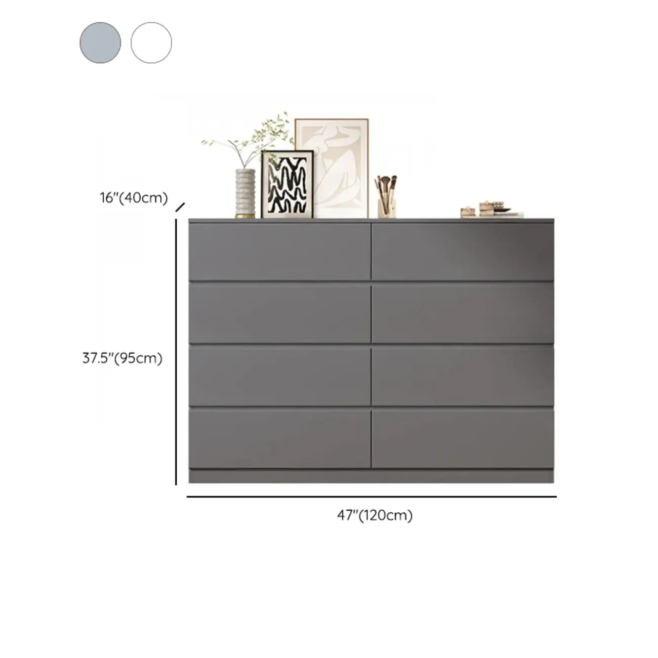 Commode double minimaliste en bois pour chambre à coucher