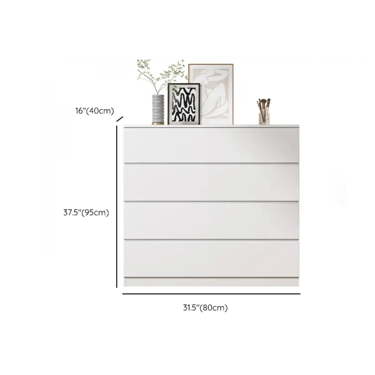 Commode double minimaliste en bois pour chambre à coucher