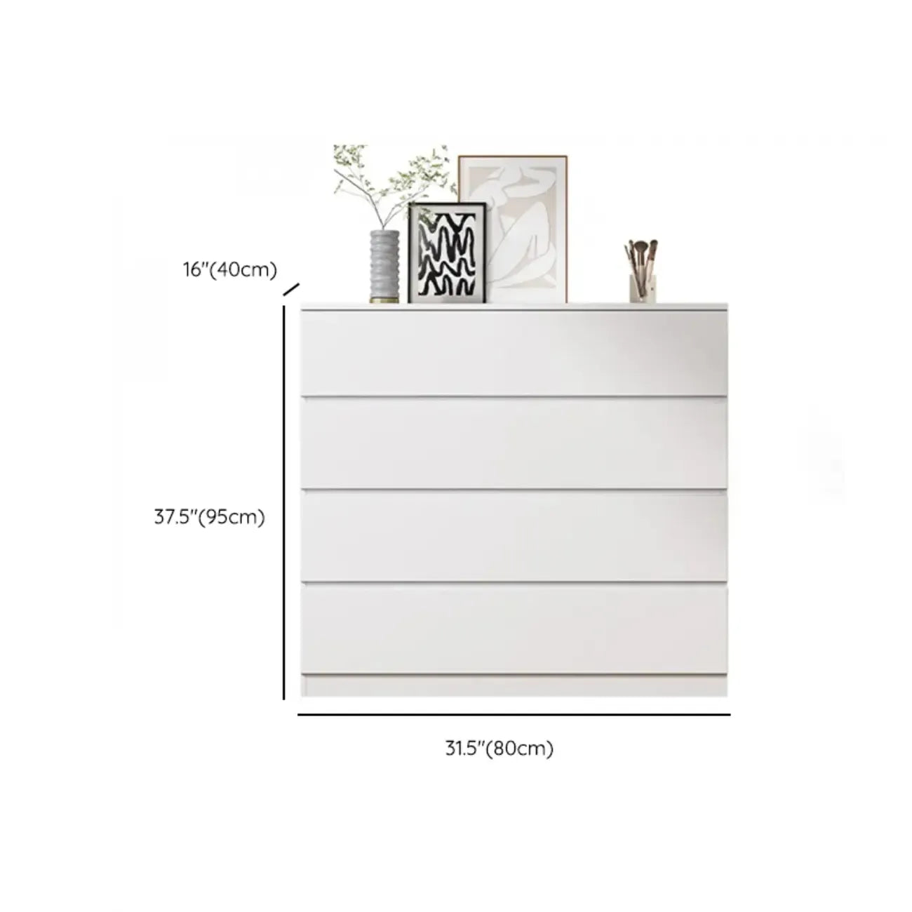 Commode double minimaliste en bois pour chambre à coucher