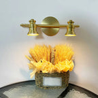 Lampada da Parete per Bagno Antico in Rame Oro con Cavo