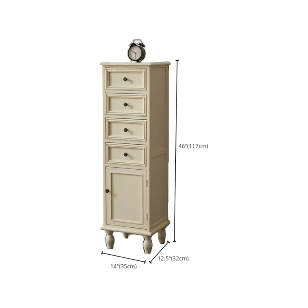 Meuble de rangement d'appoint européen en bois avec porte et tiroir en verre