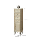 Meuble de rangement d'appoint européen en bois avec porte et tiroir en verre