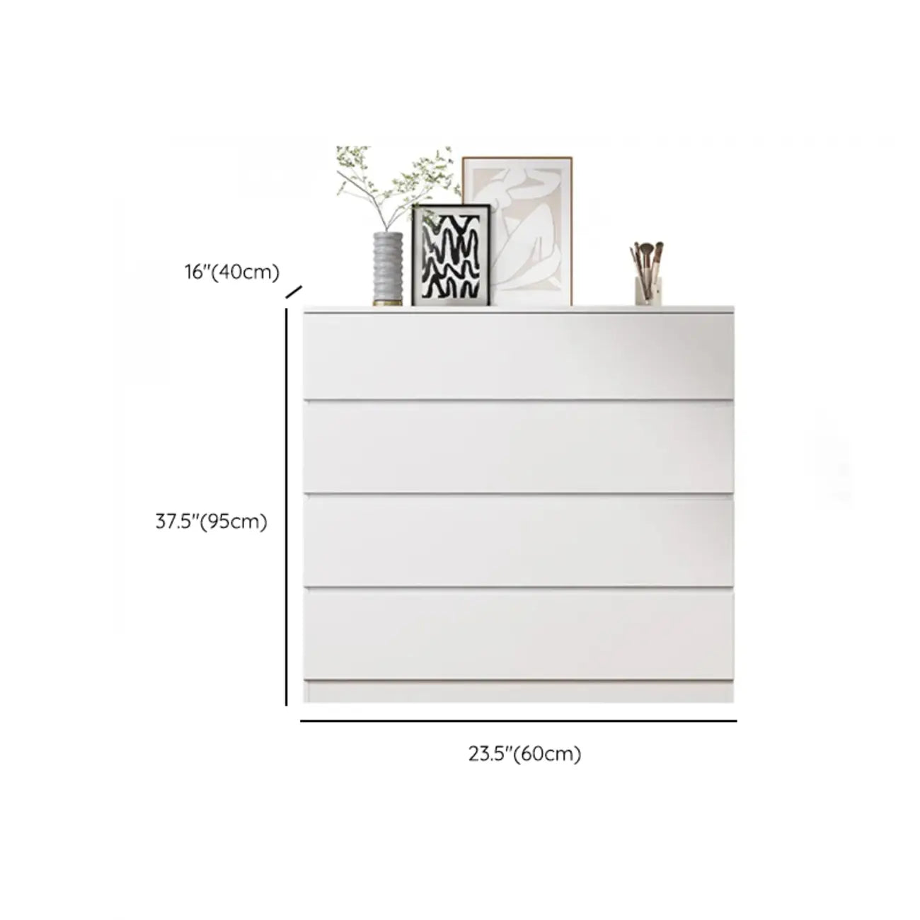 Commode double minimaliste en bois pour chambre à coucher