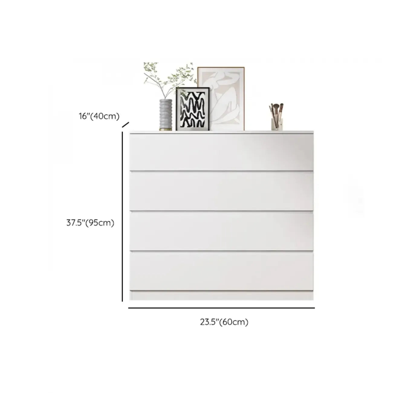 Commode double minimaliste en bois pour chambre à coucher