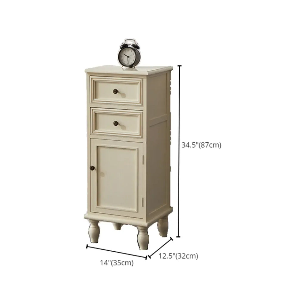 Meuble de rangement d'appoint européen en bois avec porte et tiroir en verre