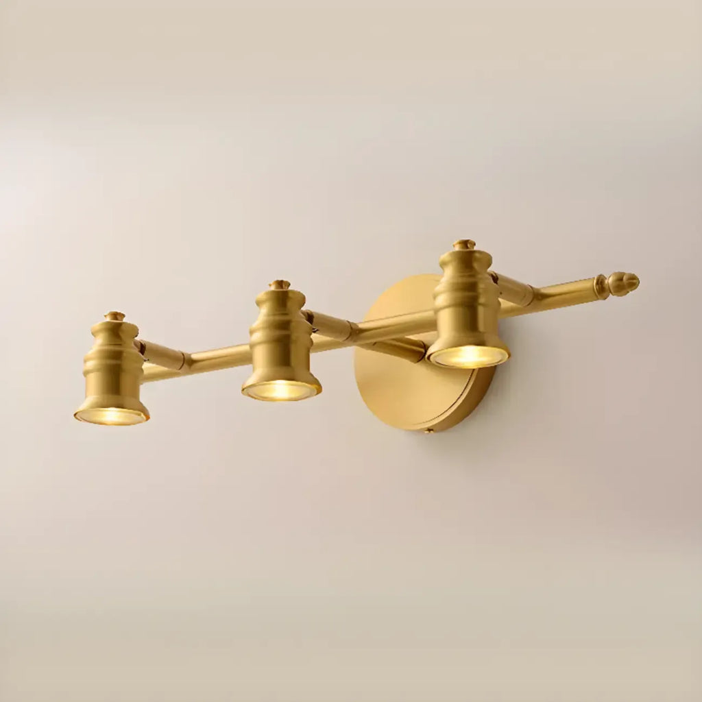 Lampada da Parete per Bagno Antico in Rame Oro con Cavo
