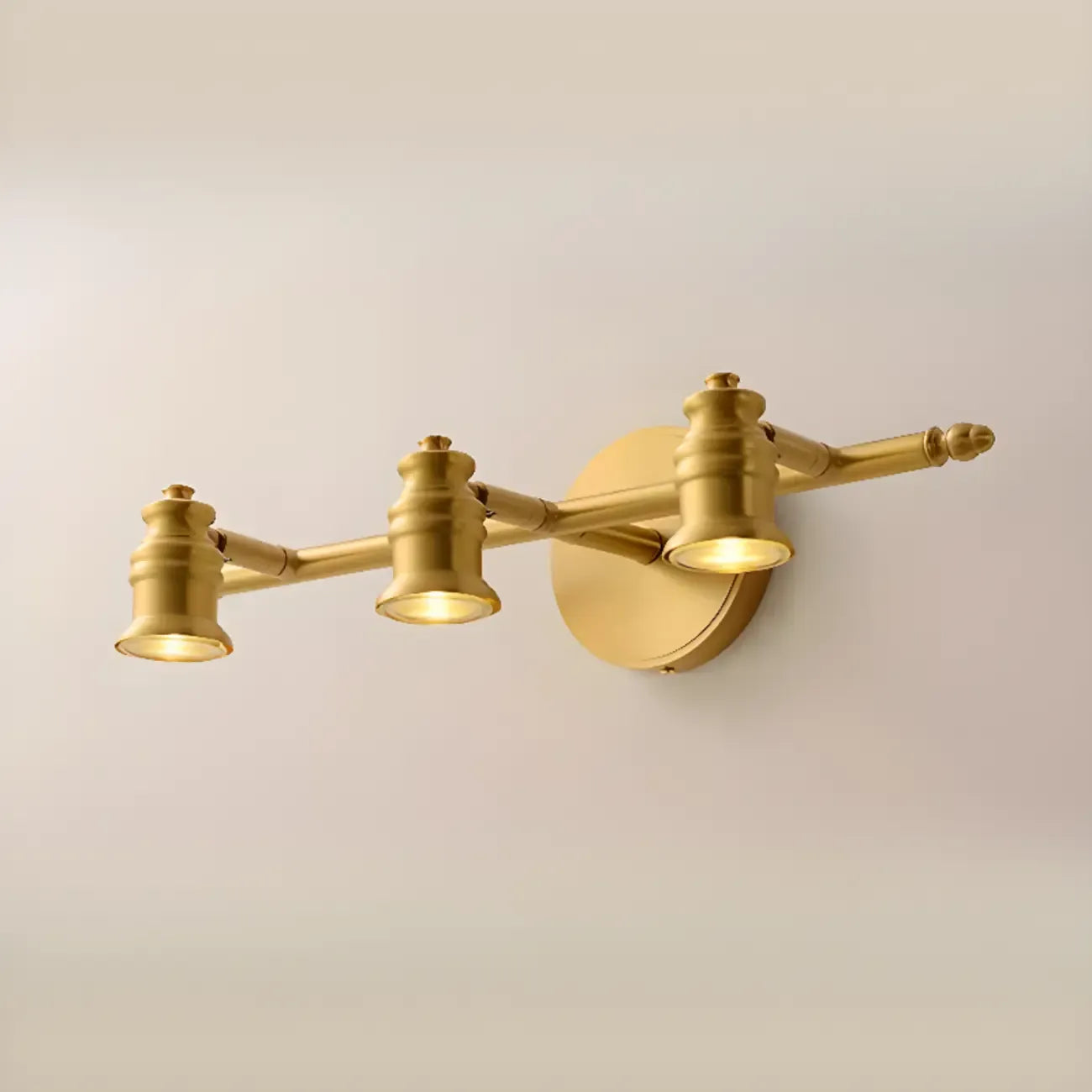Lampada da Parete per Bagno Antico in Rame Oro con Cavo