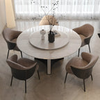 Chaise de salle à manger moderne en tissu cuir et coton rembourré