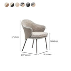 Chaise de salle à manger moderne en tissu cuir et coton rembourré