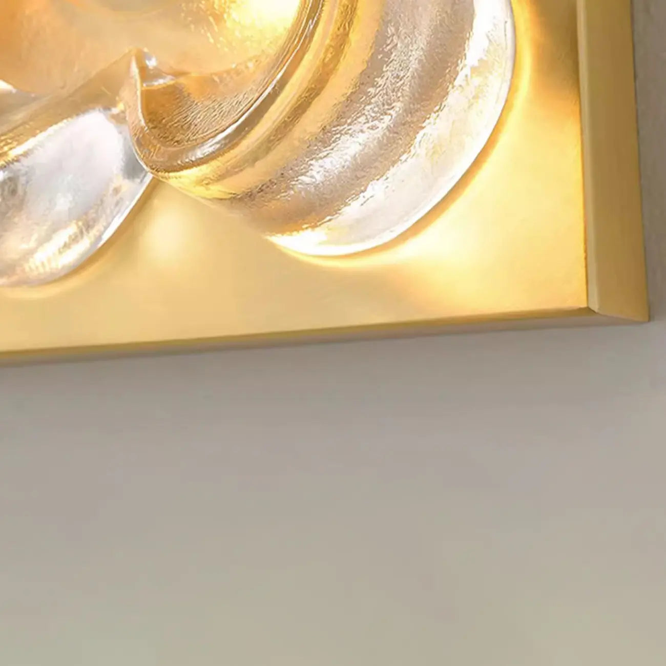 Applique murale LED moderne et élégante en verre avec motif floral
