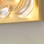Applique murale LED moderne et élégante en verre avec motif floral