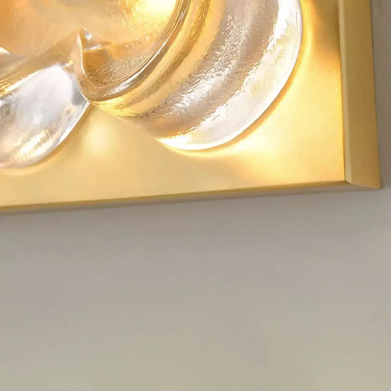 Applique murale LED moderne et élégante en verre avec motif floral