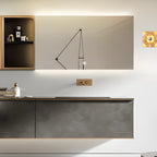 Applique murale LED moderne et élégante en verre avec motif floral