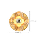 Applique murale LED moderne et élégante en verre avec motif floral