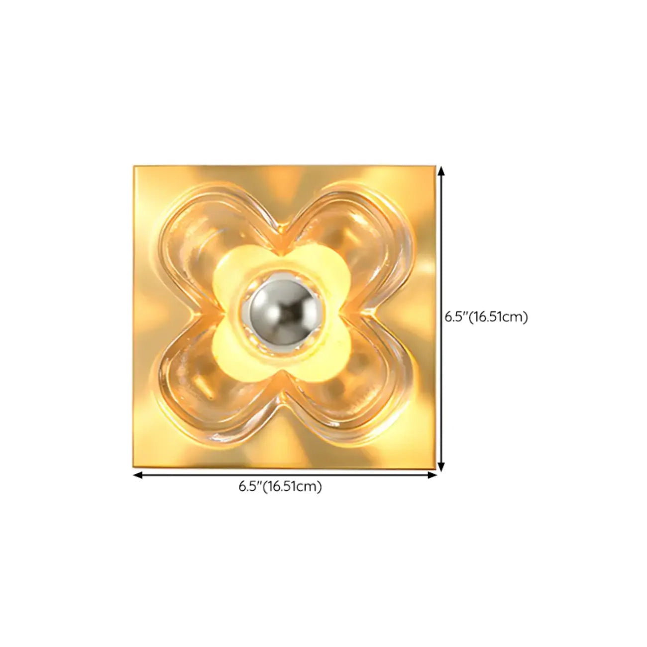 Applique murale LED moderne et élégante en verre avec motif floral