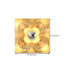Applique murale Mini Floral en verre doré