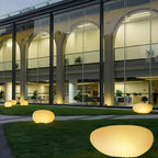 Lampe de jardin LED blanche en forme de pierre pour la décoration de pelouse