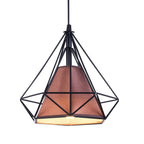Suspension moderne en forme de cône de diamant coloré