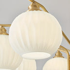 Lustre moderne à 8 lumières en verre avec globe et hauteur réglable