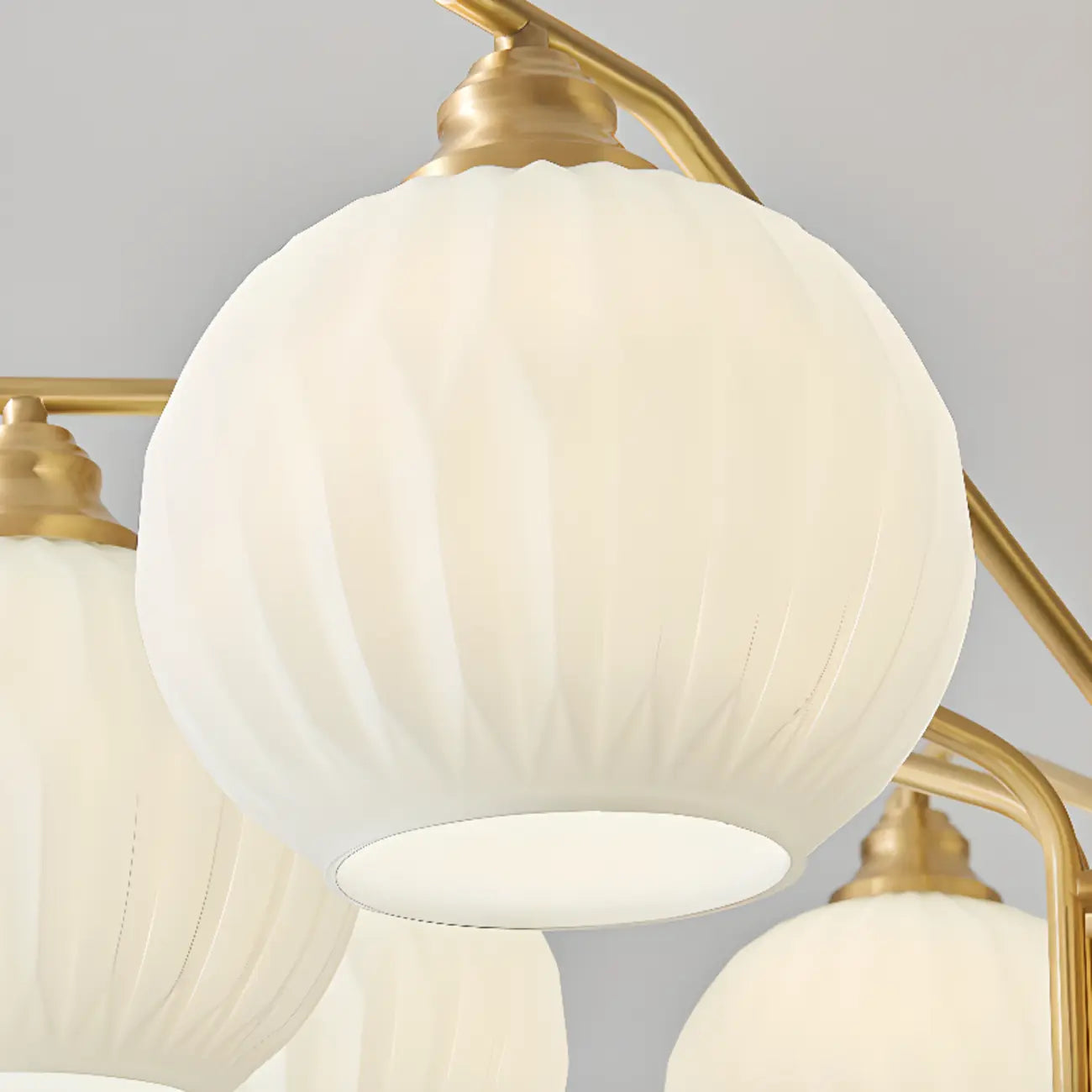 Lustre moderne à 8 lumières en verre avec globe et hauteur réglable