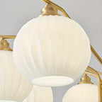 Lustre moderne à 8 lumières en verre avec globe et hauteur réglable