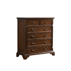 Commode double classique en bois brun à 9 tiroirs