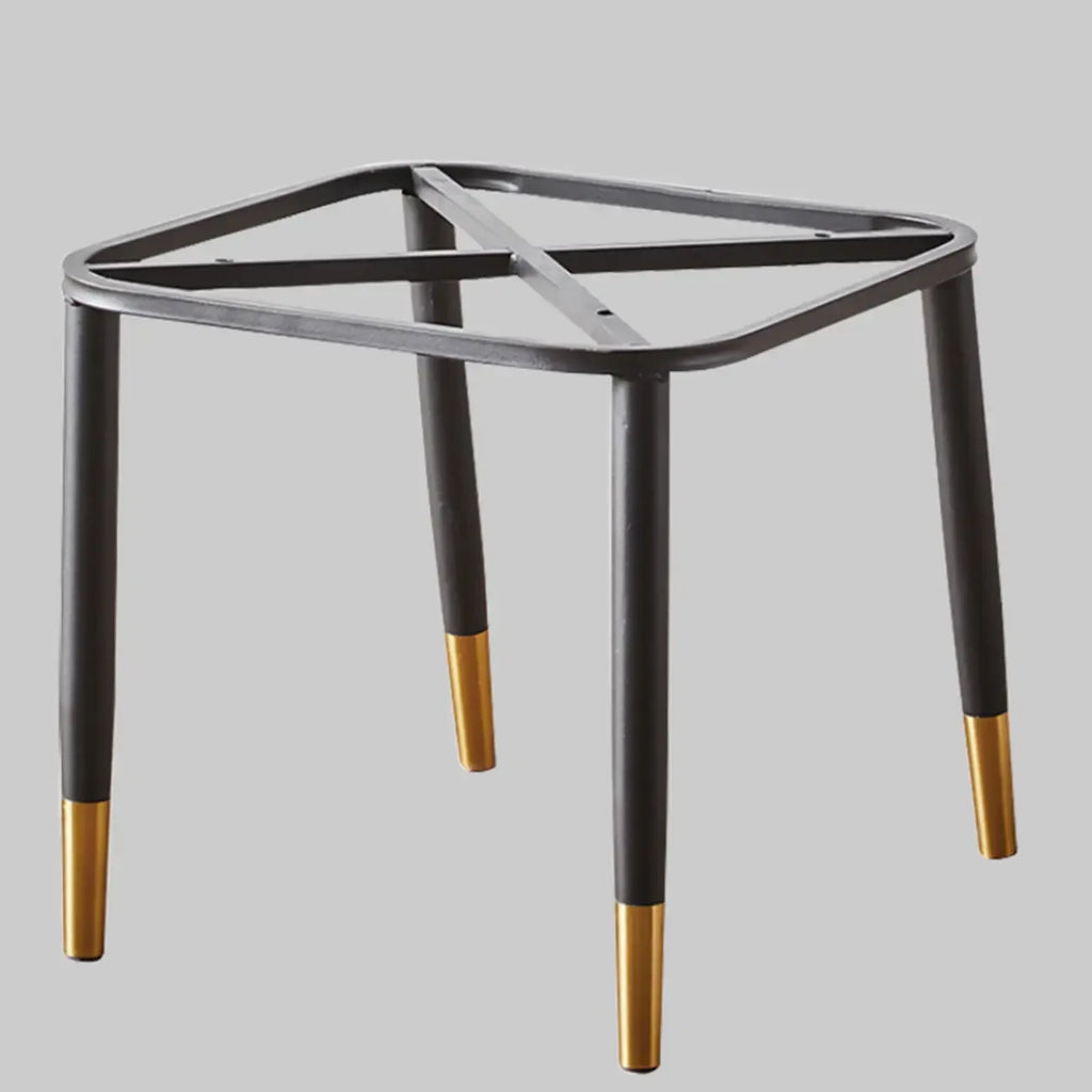 Chaise de salle à manger moderne en cuir rembourrée avec dossier haut