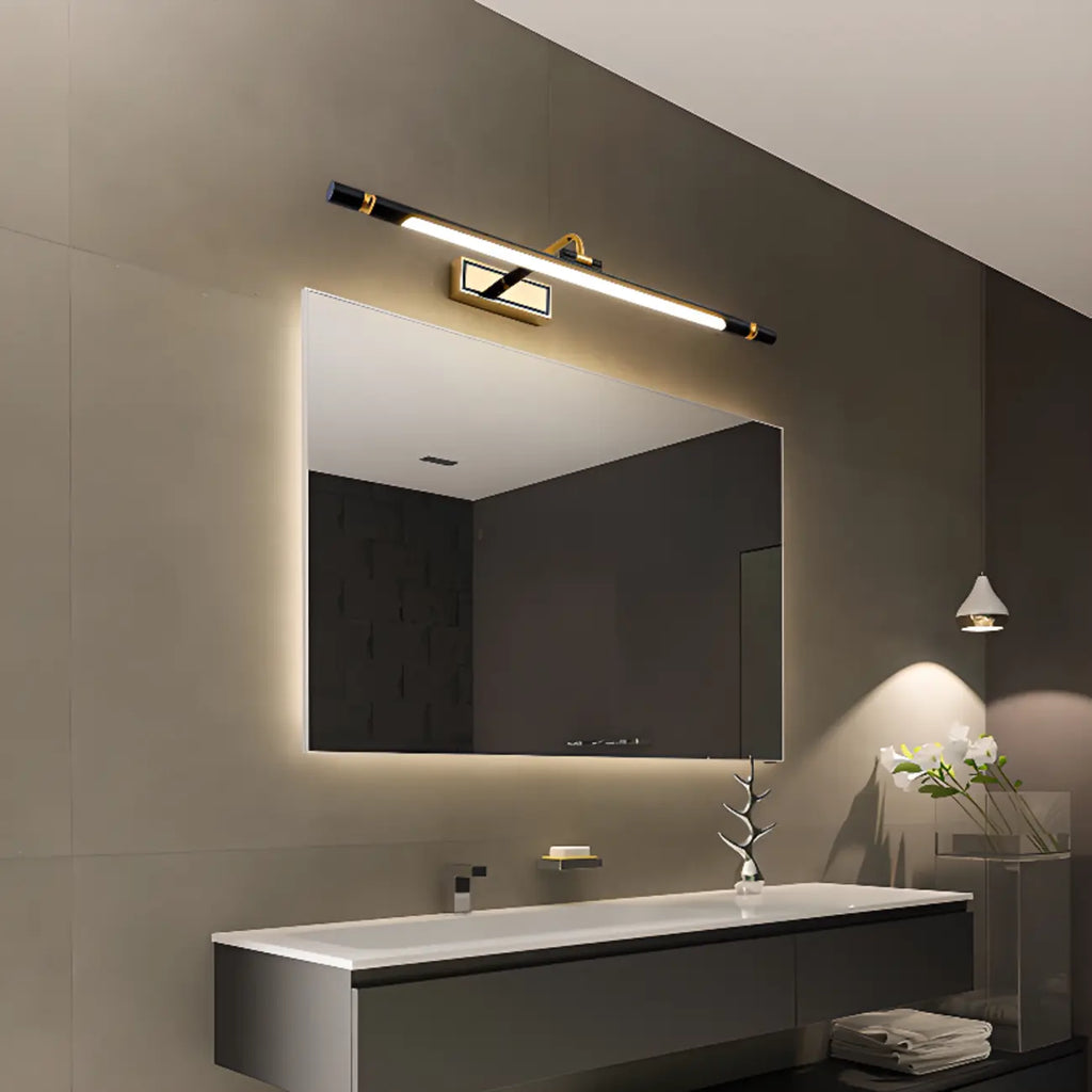 Applique murale LED linéaire moderne avec abat-jour noir