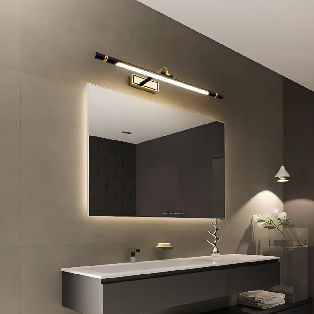 Applique murale LED linéaire moderne avec abat-jour noir