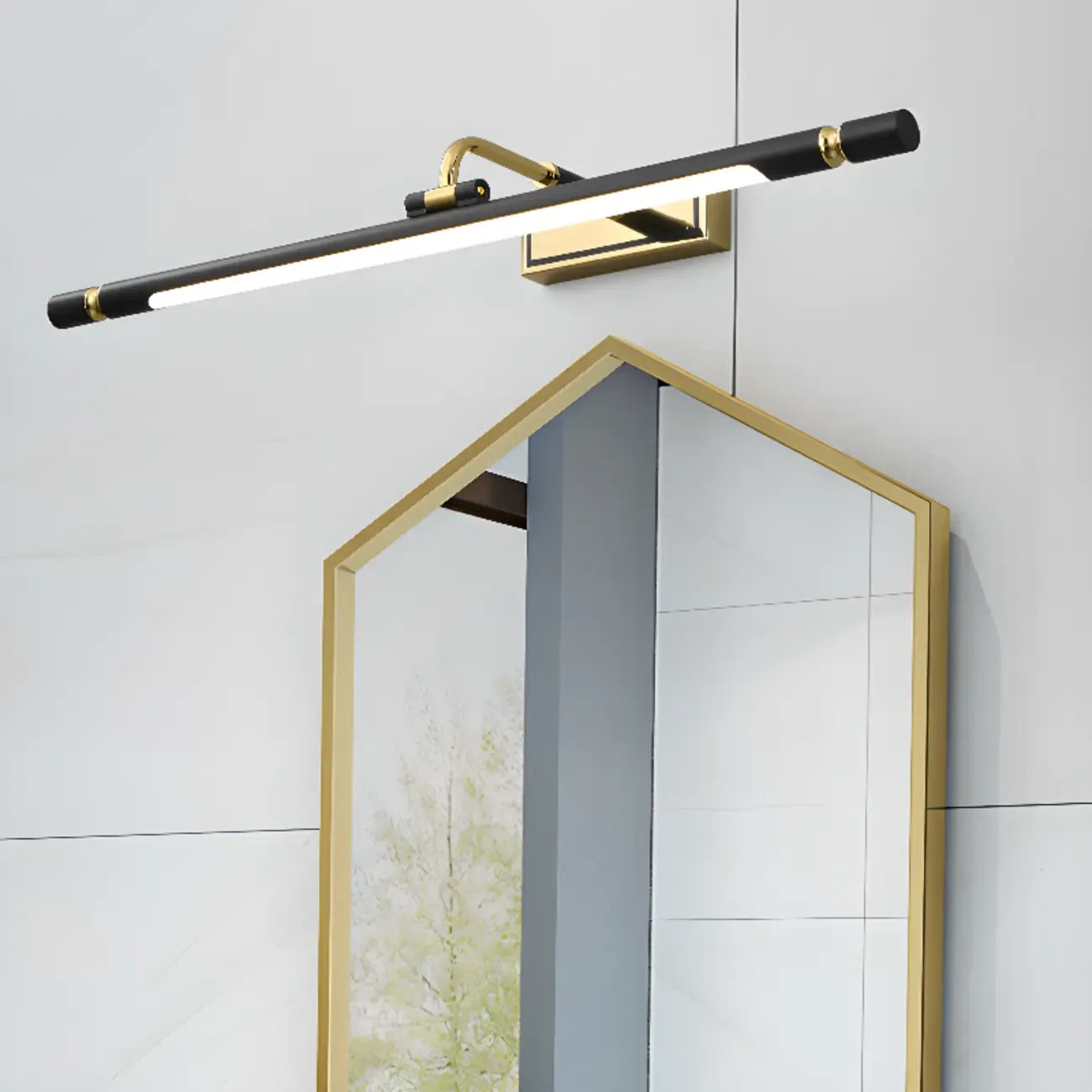 Applique murale LED linéaire moderne avec abat-jour noir