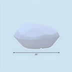 Éclairage de sol en forme de rocher en plastique blanc à LED pour pelouse extérieure