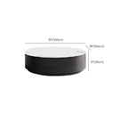 Ensemble de tables basses gigognes rondes blanches modernes avec tiroirs