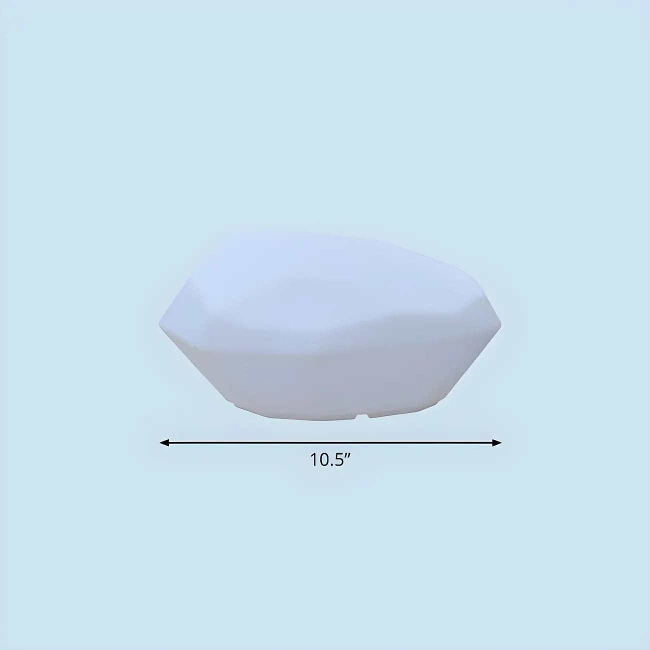 Éclairage de sol en forme de rocher en plastique blanc à LED pour pelouse extérieure