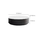 Ensemble de tables basses gigognes rondes blanches modernes avec tiroirs