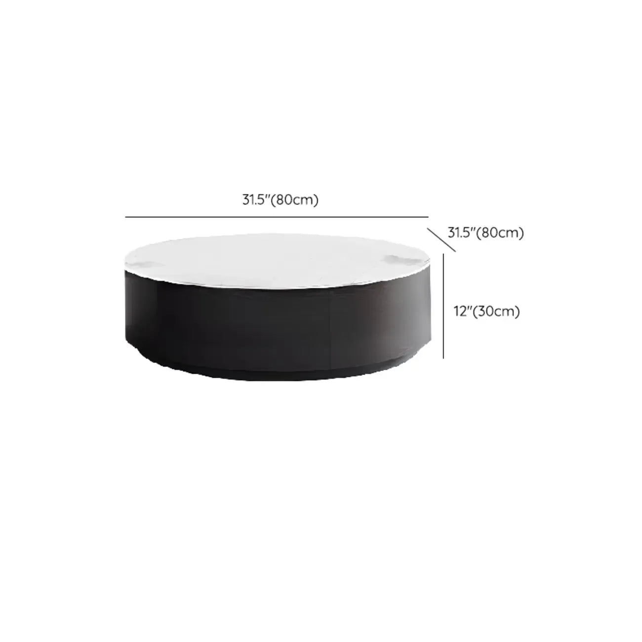 Ensemble de tables basses gigognes rondes blanches modernes avec tiroirs