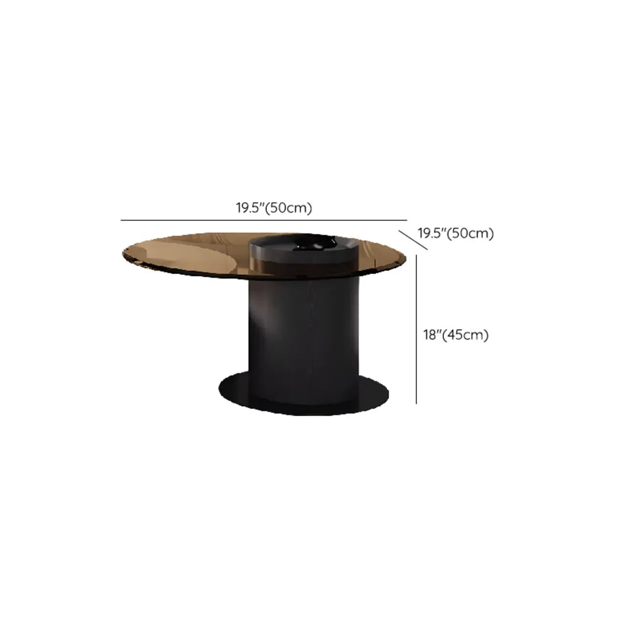 Ensemble de tables basses gigognes rondes blanches modernes avec tiroirs