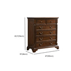 Commode double classique en bois brun à 9 tiroirs