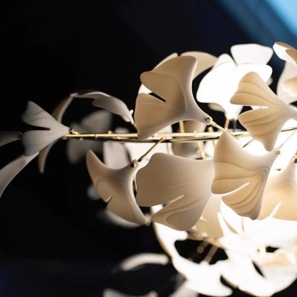 Lustre de luxe à feuilles réglables pour espaces ouverts