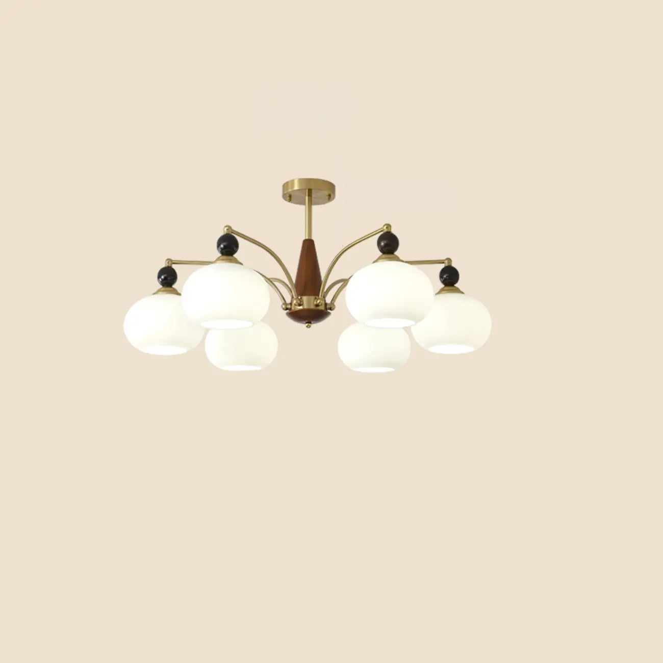 Lustre globe blanc avec abat-jour en verre pour chambre à coucher