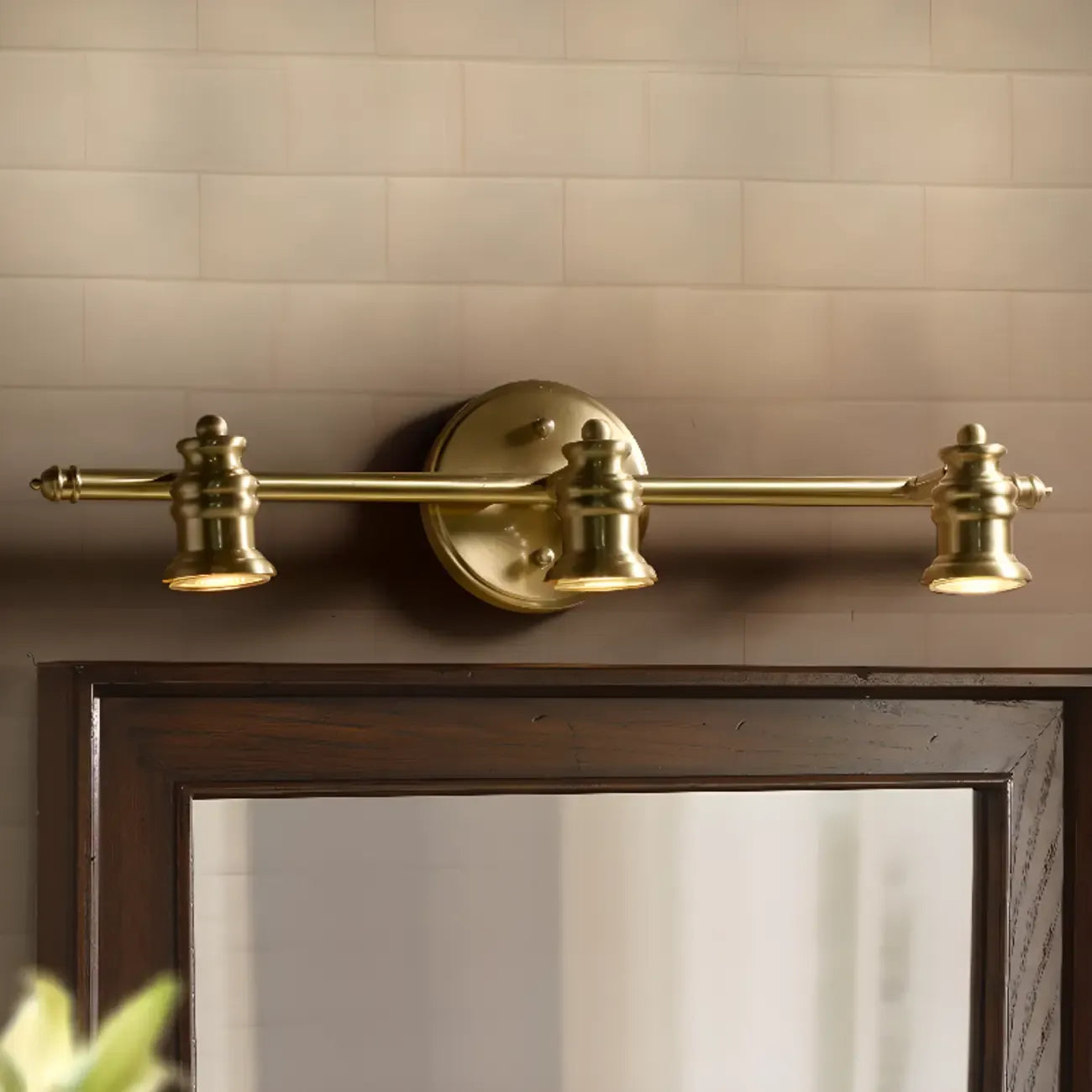 Applique da bagno vintage a 3 luci sopra lo specchio