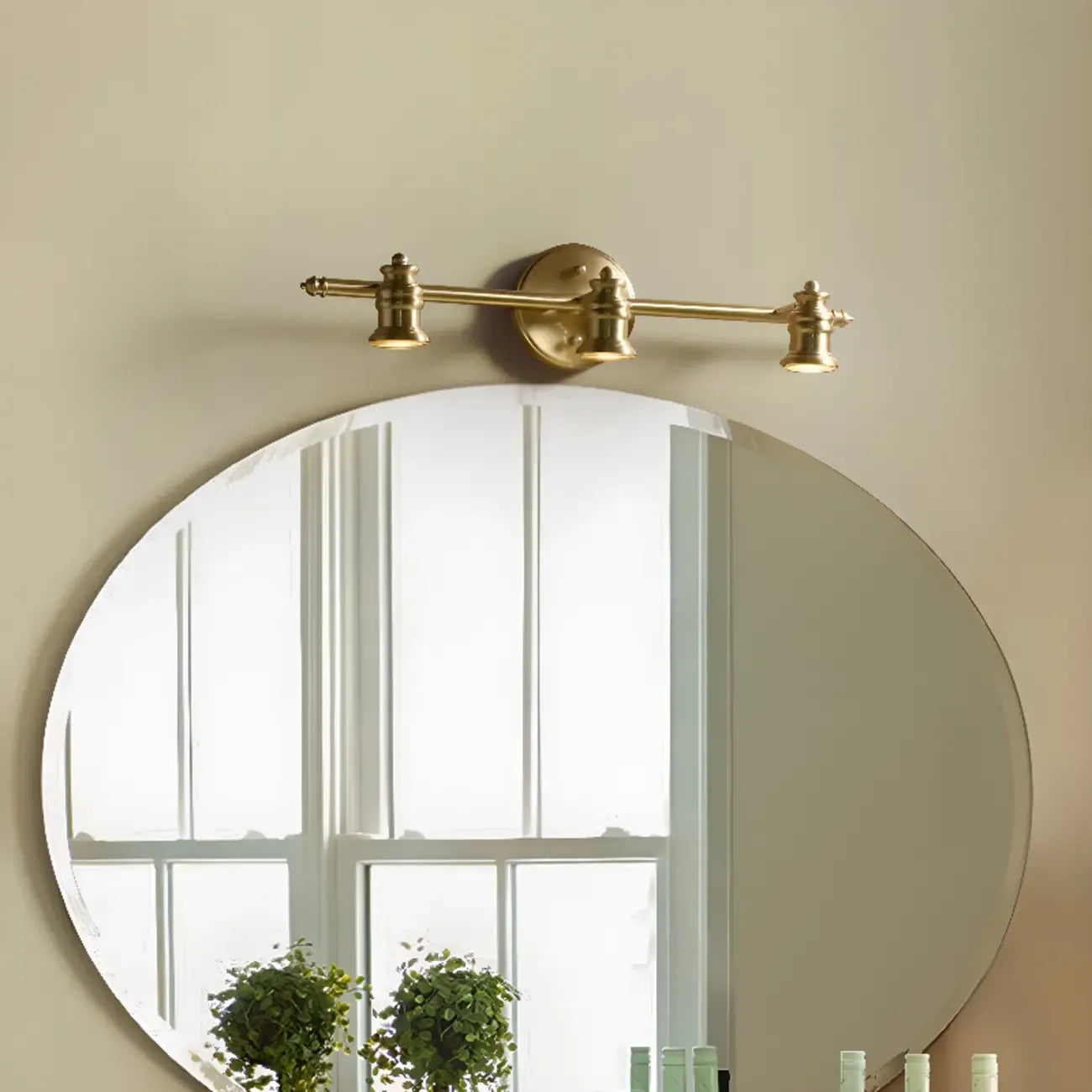 Applique da bagno vintage a 3 luci sopra lo specchio