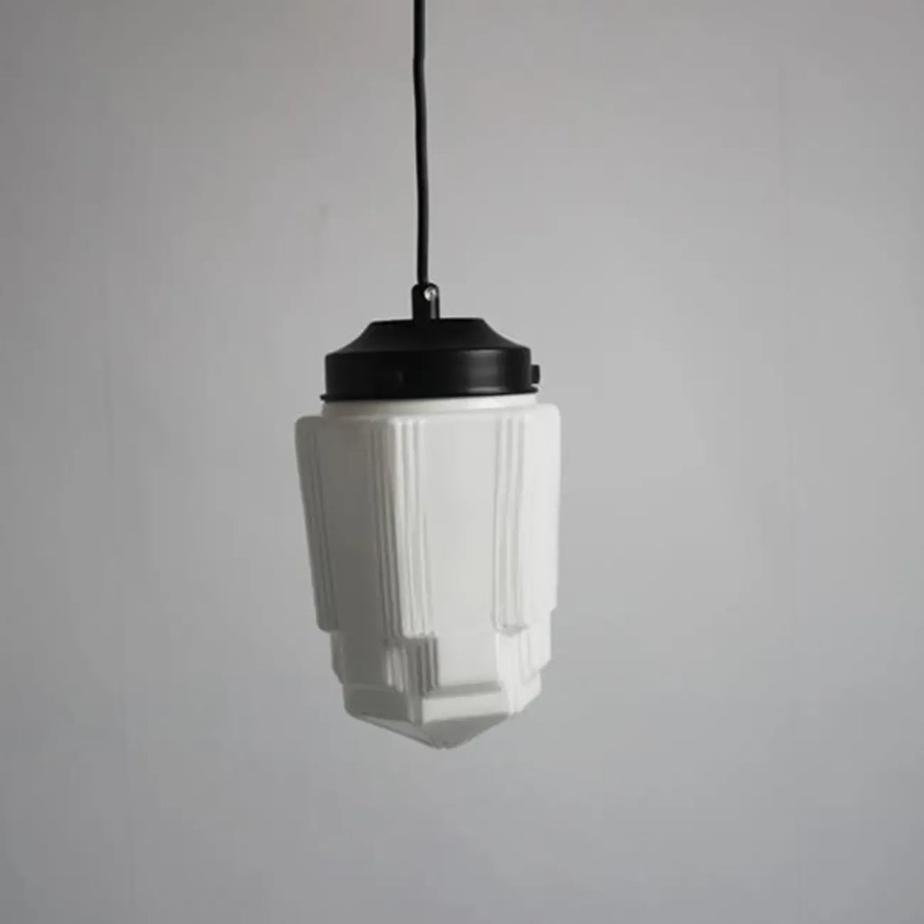 Suspension LED moderne en verre dépoli, couleur noisette, pour chevet.