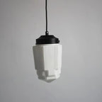 Suspension LED moderne en verre dépoli, couleur noisette, pour chevet.